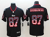 Nike Patriots 87 Rob Gronkowski Black USA Flag Fashion Color Rush Limited Jersey,baseball caps,new era cap wholesale,wholesale hats